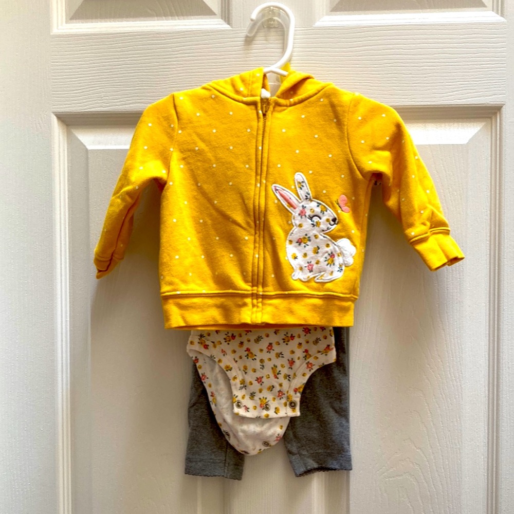 Carter’s bunny hoodie 3 piece set